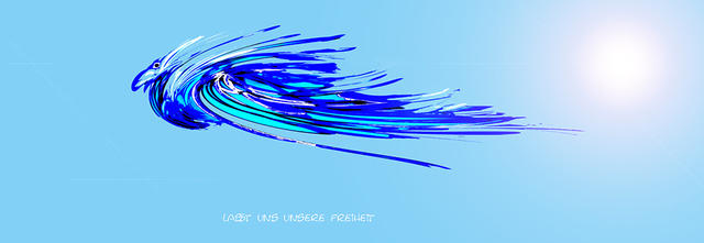 blauer vogel